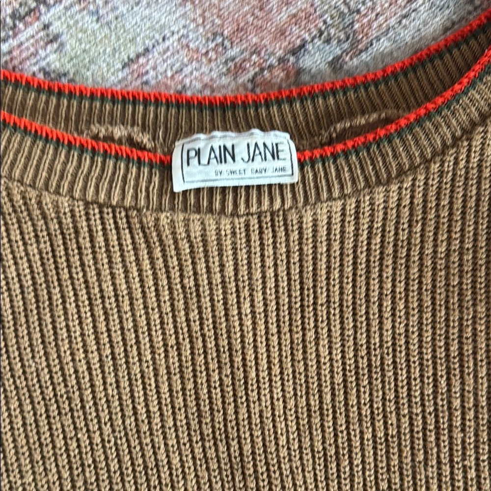 Vintage Plain Jane brand Brown Sweater vest - Picture 2 of 6